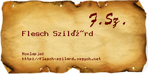 Flesch Szilárd névjegykártya